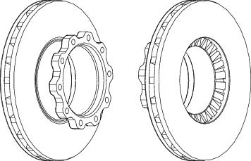 Front Brake Disc Single Fits OE 3112965 Ferodo FCR192A