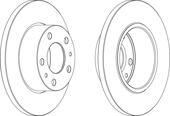 Rear Brake Disc Single Fits Iveco OE 2991646 Ferodo FCR195A
