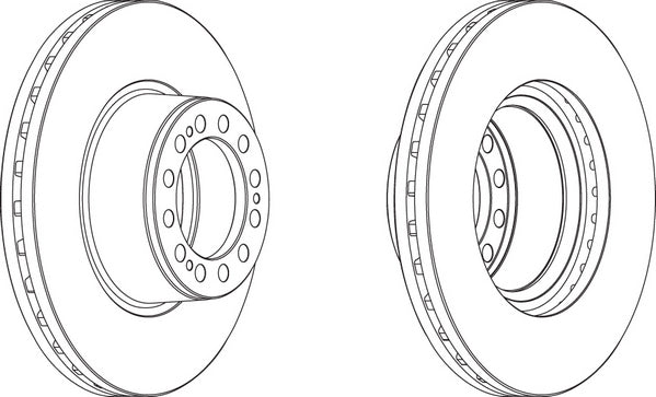 Rear Brake Disc Single Fits OE 4079000500 Ferodo FCR201A