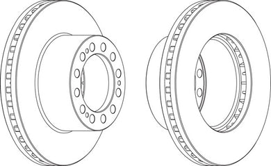 Rear Brake Disc Single Fits OE 4079000700 Ferodo FCR204A