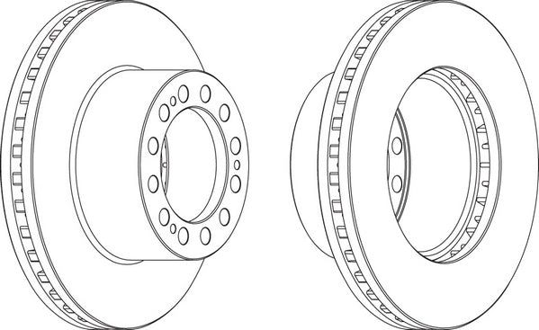 Rear Brake Disc Single Fits OE 4079000700 Ferodo FCR204A