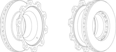 Rear Brake Disc Single Fits OE 308834040 Ferodo FCR205A