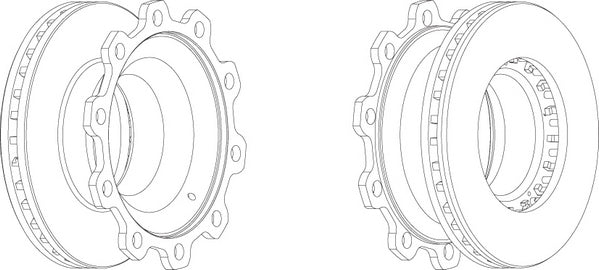 Rear Brake Disc Single Fits OE 308834040 Ferodo FCR205A