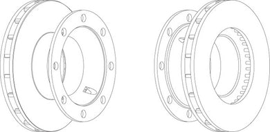 Rear Brake Disc Single Fits OE 308834030 Ferodo FCR206A