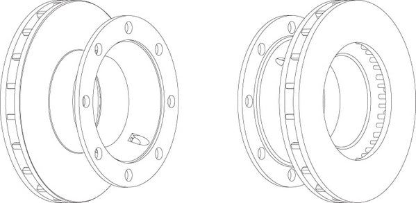 Rear Brake Disc Single Fits OE 308834030 Ferodo FCR206A