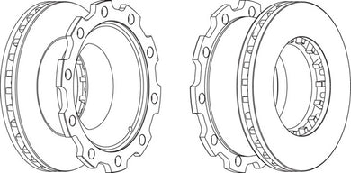 Rear Brake Disc Single Fits OE 308834080 Ferodo FCR210A