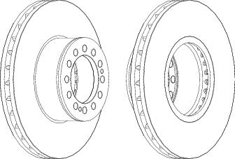 Brake Disc Single Fits OE 81508030031 Ferodo FCR214A