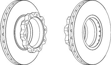 Brake Disc Single Fits OE 81508030041 Ferodo FCR215A