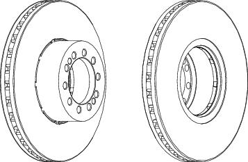 Front Brake Disc Single Fits OE 5010422262 Ferodo FCR218A