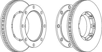 Rear Brake Disc Single Fits OE 5010525015 Ferodo FCR220A