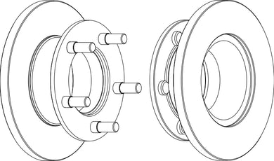 Front Brake Disc Single Fits Mercedes-Benz OE 6314200172 Ferodo FCR221A