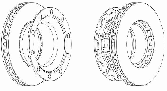Rear Brake Disc Single Fits OE 308835050 Ferodo FCR222A