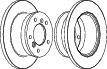 Rear Brake Disc Single Fits Mercedes-Benz VW OE 9024230112 Ferodo FCR229A