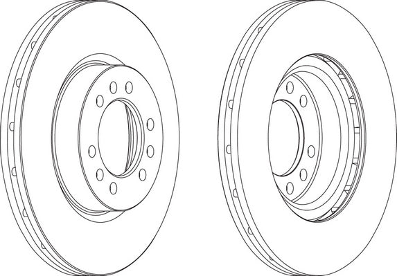 Front Brake Disc Single Fits Iveco OE 42471214 Ferodo FCR235A