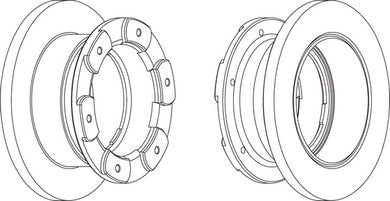 Rear Brake Disc Single Fits Iveco OE 7182874 Ferodo FCR236A