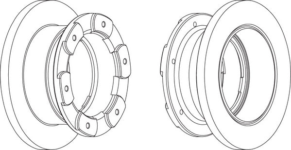 Rear Brake Disc Single Fits Iveco OE 7182874 Ferodo FCR236A