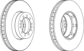 Front Brake Disc Single Fits OE 5010525014 Ferodo FCR242A