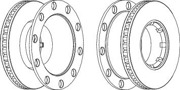 Rear Brake Disc Single Fits OE 5010525364 Ferodo FCR243A
