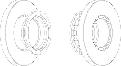 Rear Brake Disc Single Fits OE 5010422264 Ferodo FCR245A