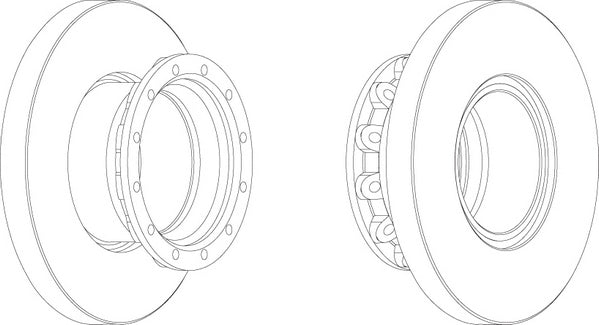 Rear Brake Disc Single Fits OE 5010422264 Ferodo FCR245A