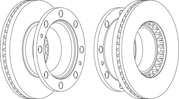 Rear Brake Disc Single Fits OE 309271 Ferodo FCR248A