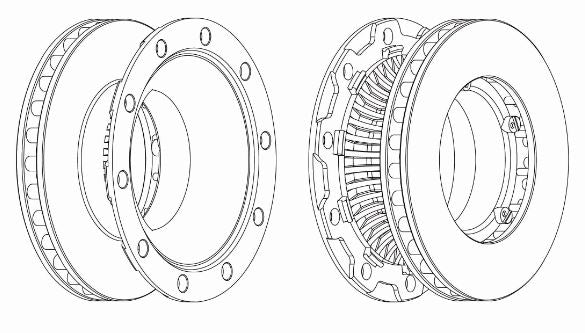 Rear Brake Disc Single Fits OE 308834130 Ferodo FCR253A