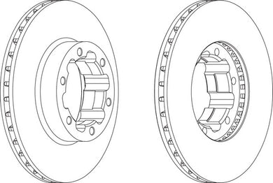 Front Brake Disc Single Fits OE 402069X401 Ferodo FCR262A