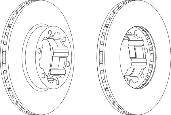 Front Brake Disc Single Fits OE 402069X401 Ferodo FCR262A
