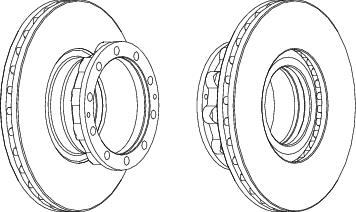 Rear Brake Disc Single Fits OE 81508030054 Ferodo FCR272A
