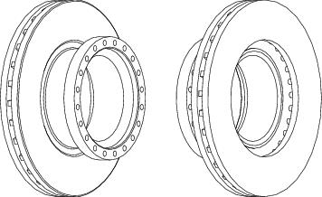 Front Brake Disc Single Fits OE B204556 Ferodo FCR282A