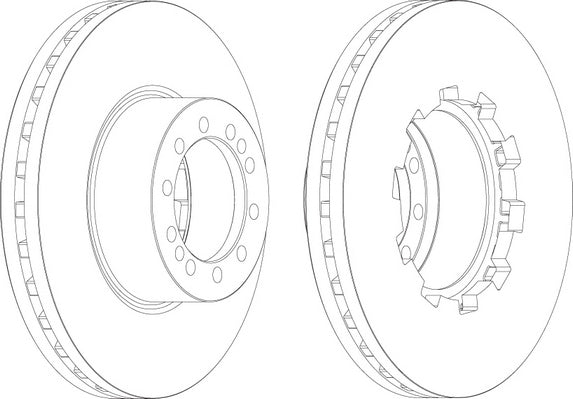 Front Brake Disc Single Fits OE 1142086 Ferodo FCR283A