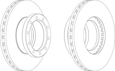 Front Brake Disc Single Fits OE 653565 Ferodo FCR285A