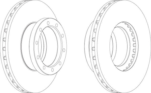 Front Brake Disc Single Fits OE 653565 Ferodo FCR285A