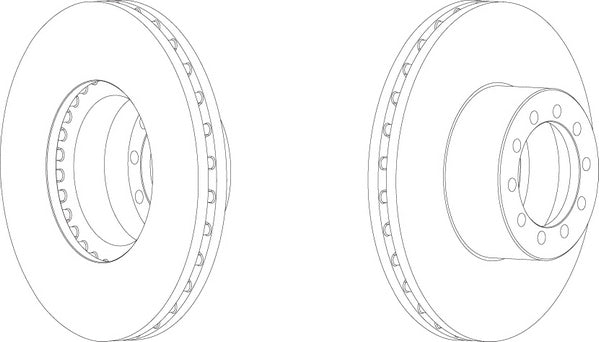 Front Brake Disc Single Fits OE 655750 Ferodo FCR286A