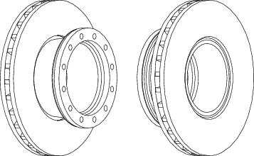 Front Brake Disc Single Fits OE MBR9006 Ferodo FCR289A