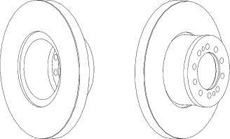 Front Brake Disc Single Fits OE 3095632 Ferodo FCR303A