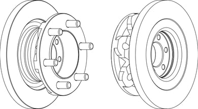 Front Brake Disc Single Fits Iveco OE 42546401 Ferodo FCR313A