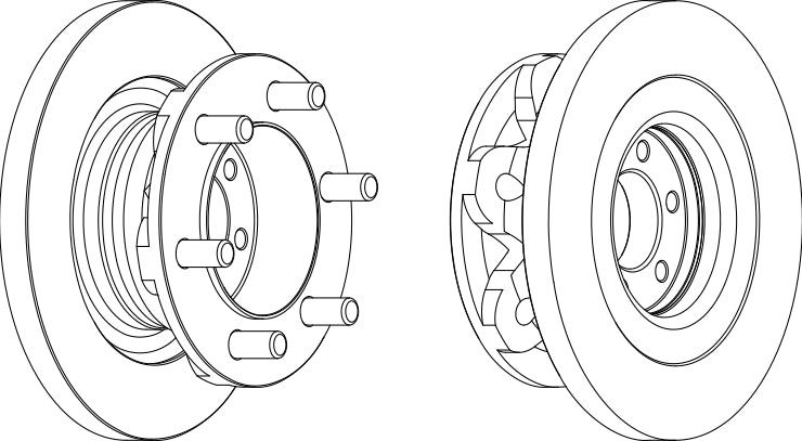 Front Brake Disc Single Fits Iveco OE 42546401 Ferodo FCR313A