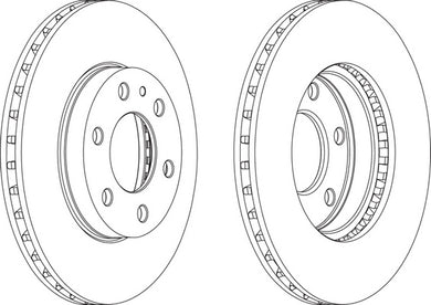 Front Brake Disc Single Fits Iveco OE 2996131 Ferodo FCR314A