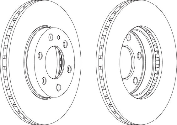Front Brake Disc Single Fits Iveco OE 2996131 Ferodo FCR314A