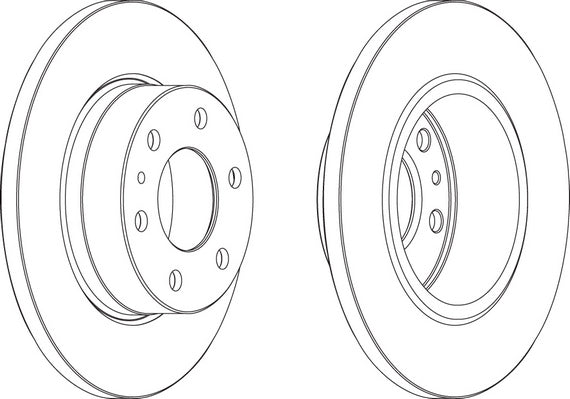 Rear Brake Disc Single Fits Iveco OE 2996028 Ferodo FCR315A