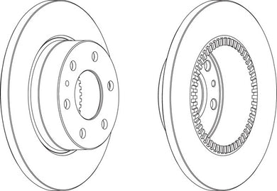 Rear Brake Disc Single Fits Iveco OE 2996027 Ferodo FCR316A