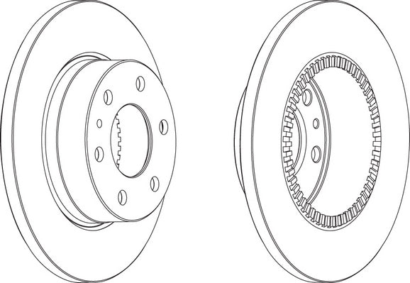 Rear Brake Disc Single Fits Iveco OE 2996027 Ferodo FCR316A