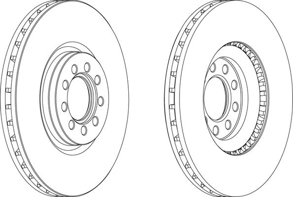 Front Brake Disc Single Fits Iveco OE 2996121 Ferodo FCR317A