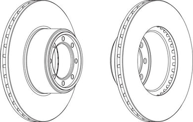 Rear Brake Disc Single Fits Iveco OE 2996033 Ferodo FCR320A