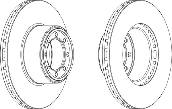 Rear Brake Disc Single Fits Iveco OE 2996033 Ferodo FCR320A