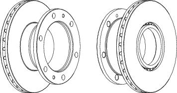 Rear Brake Disc Single Fits OE 2996010 Ferodo FCR322A