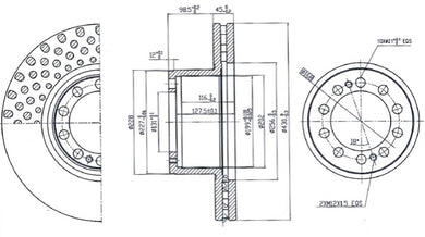 Brake Disc Single Fits OE 9434210312 Ferodo FCR323A