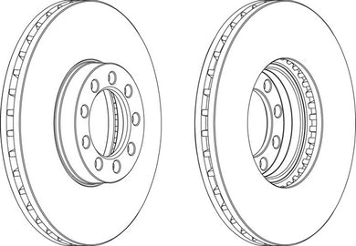 Front Brake Disc Single Fits Iveco OE 2996122 Ferodo FCR329A