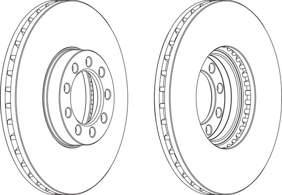Front Brake Disc Single Fits Iveco OE 2996122 Ferodo FCR329A